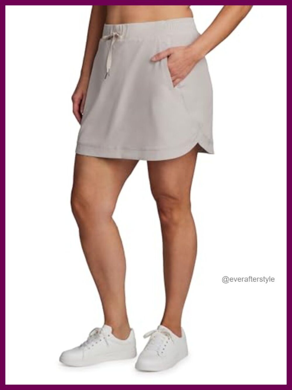 Plus Size Quick Drying Tennis Skort with Built in Shorts and Pockets